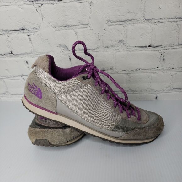 The North‎ Face Women Sz 9 Vibram Northotic Comfort Gray/Purple Hiking Shoes - Picture 1 of 10